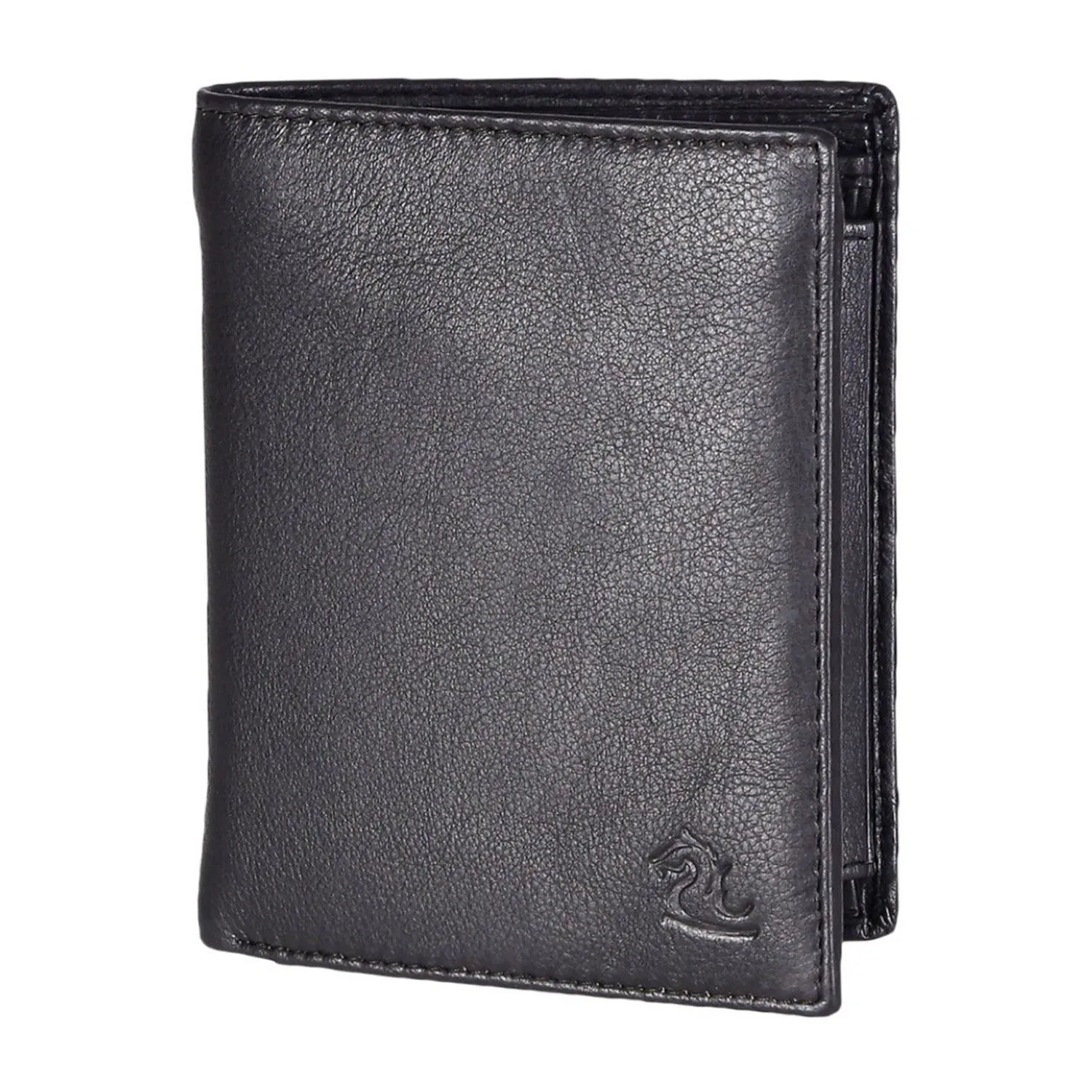 14027 Black Vertical Bifold Wallet