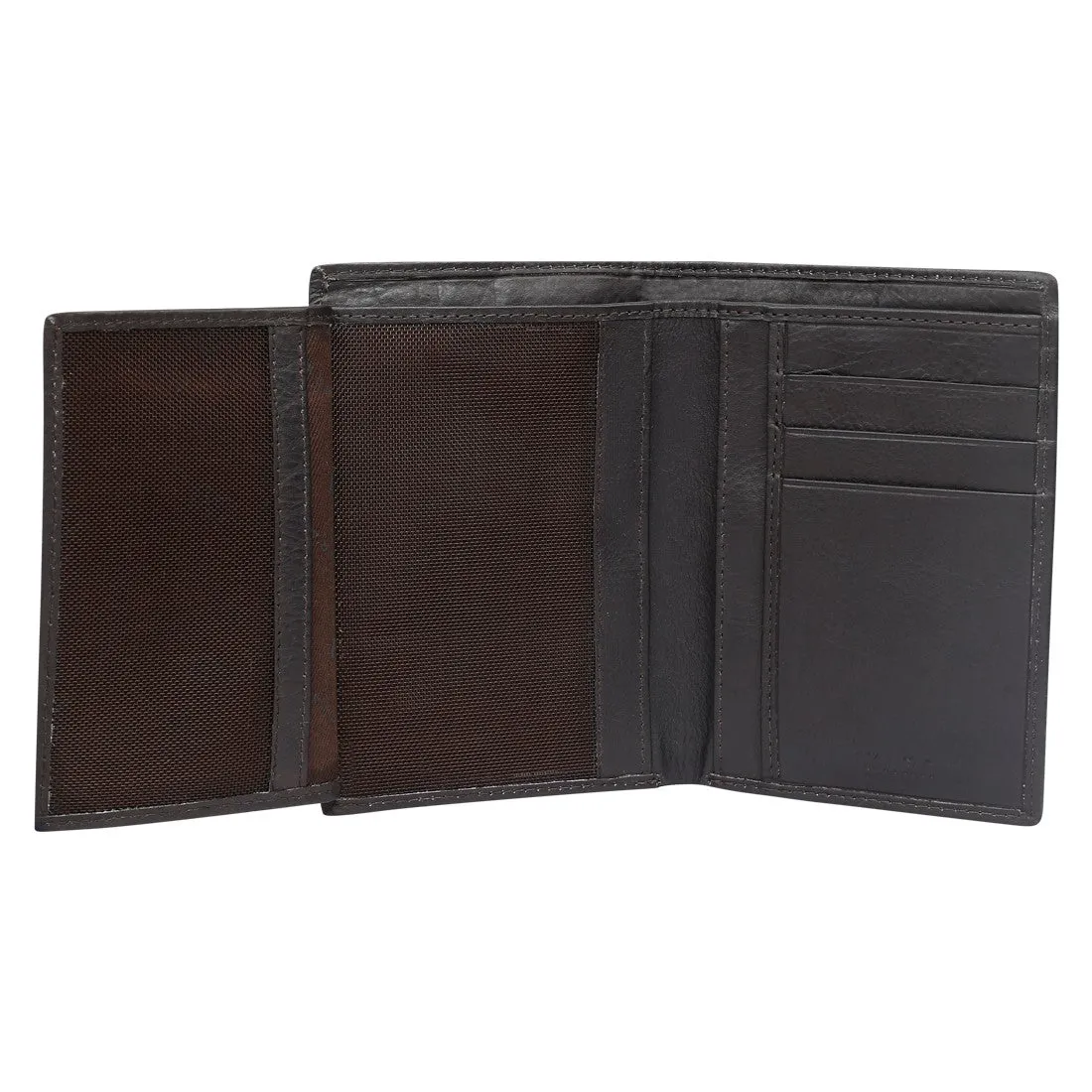 14055 Brown Vertical Bifold Wallet