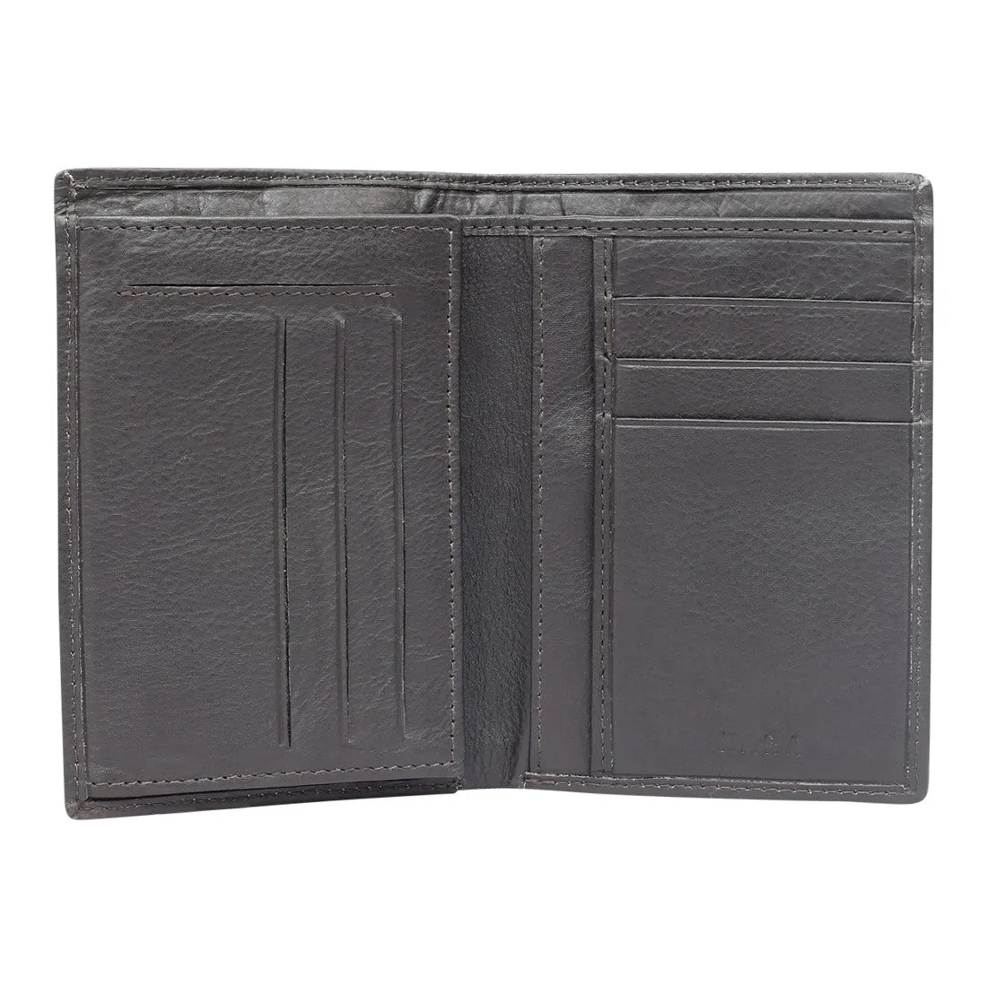 14055 Brown Vertical Bifold Wallet