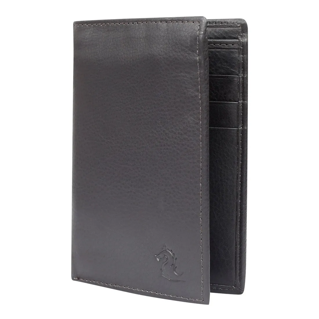 14055 Brown Vertical Bifold Wallet