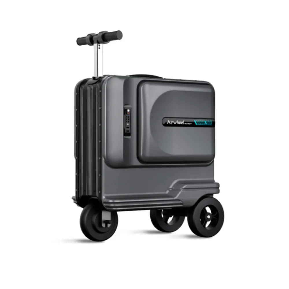 Airwheel SE3T - Electric Luggage Scooter - Black | Extra-Large Smart Riding Suitcase with Removable Battery