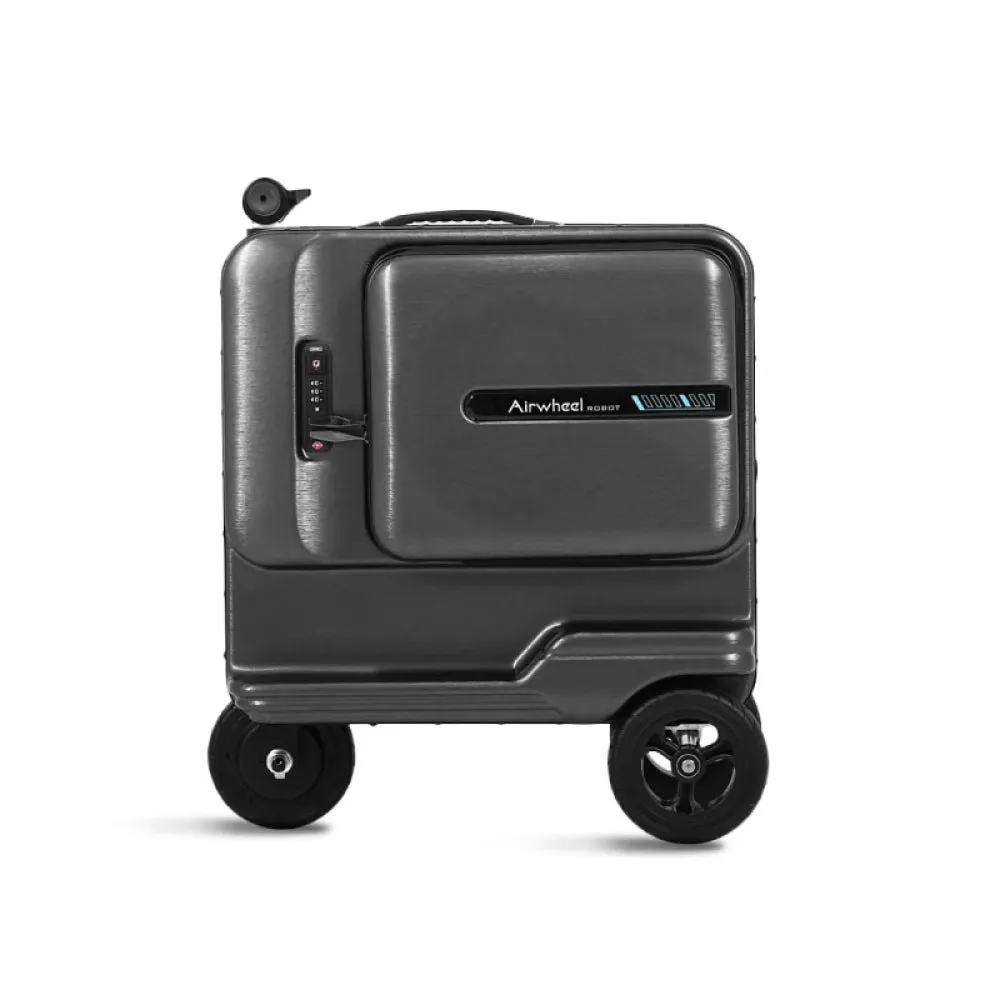 Airwheel SE3T - Electric Luggage Scooter - Black | Extra-Large Smart Riding Suitcase with Removable Battery