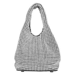 AMBER SCEATS Womens Neve Crystal Handbag Silver