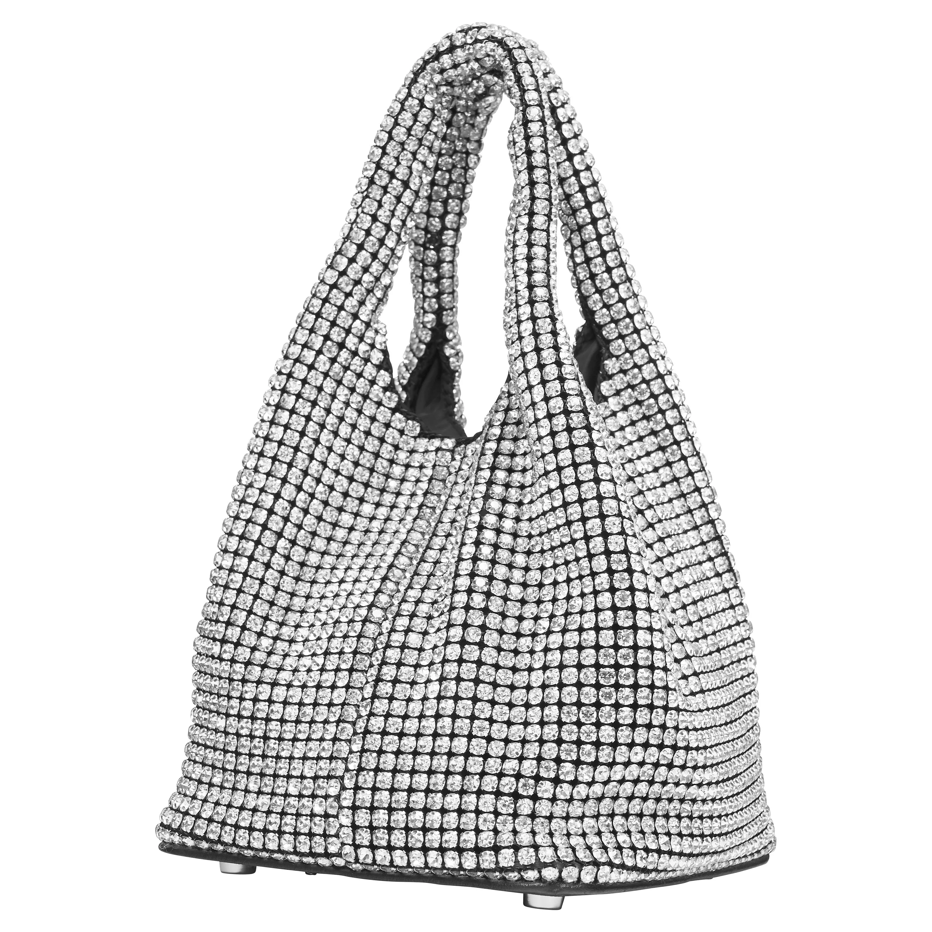 AMBER SCEATS Womens Neve Crystal Handbag Silver