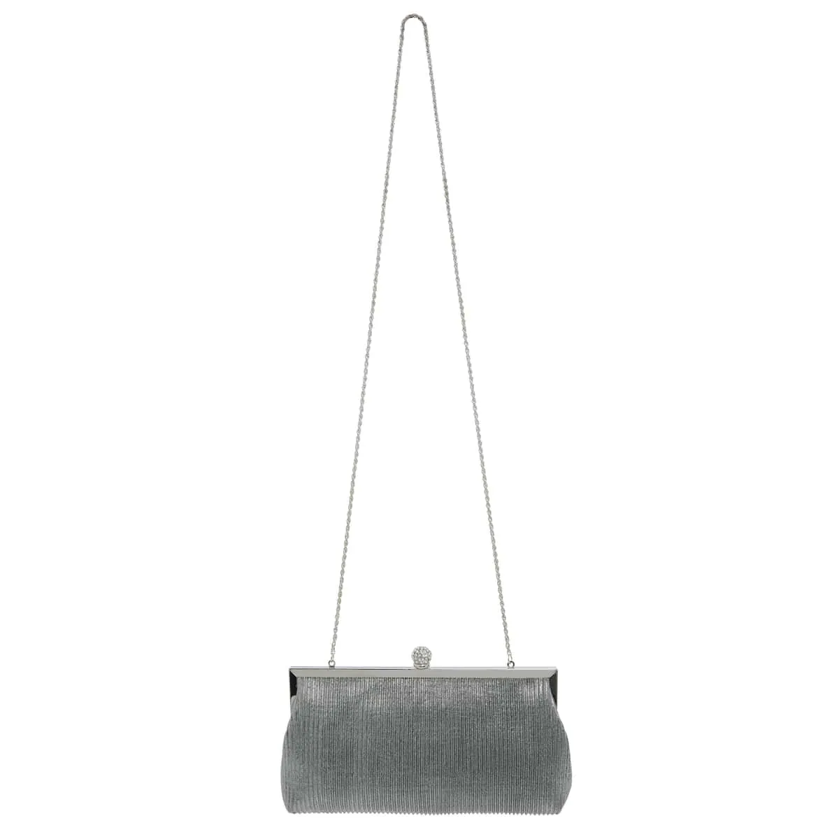 Aneka Handbag in Steel Satin