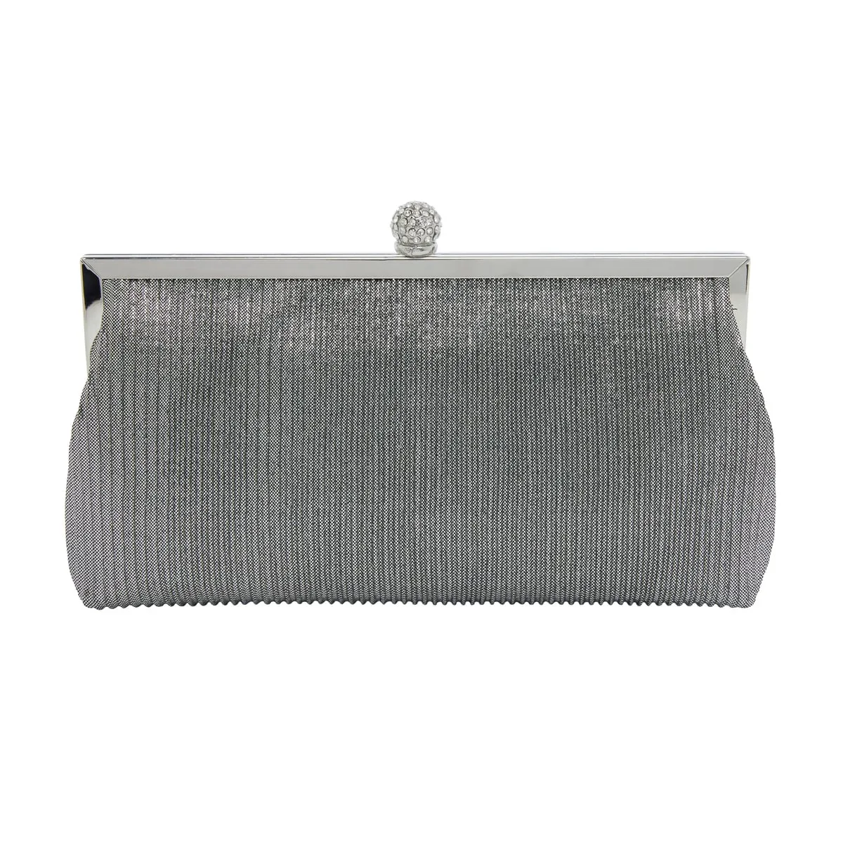 Aneka Handbag in Steel Satin