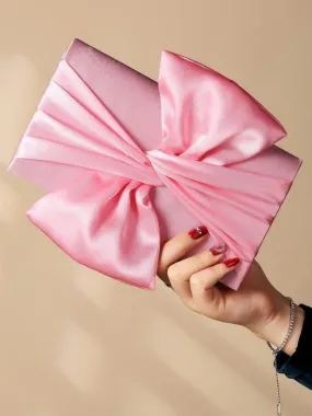 Bow Clutch Purses for Women Evening Bag Formal Vintage Satin Handbags for Bridal Wedding Party