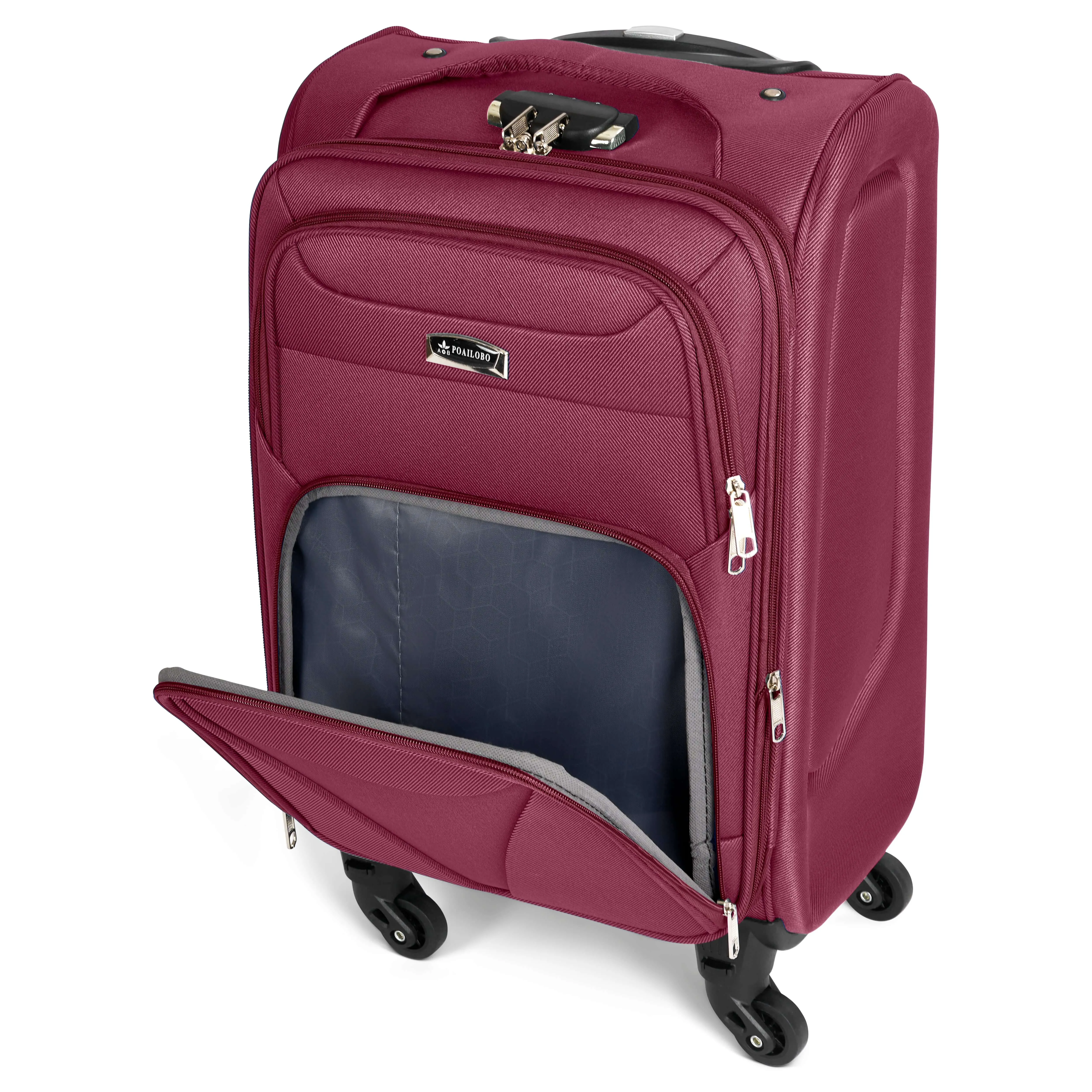 Cabin Bag Luggage Suitcase Set On Wheels Set of 2, Assorted Colours