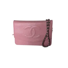 CHANEL Pink Caviar Wallet On Chain