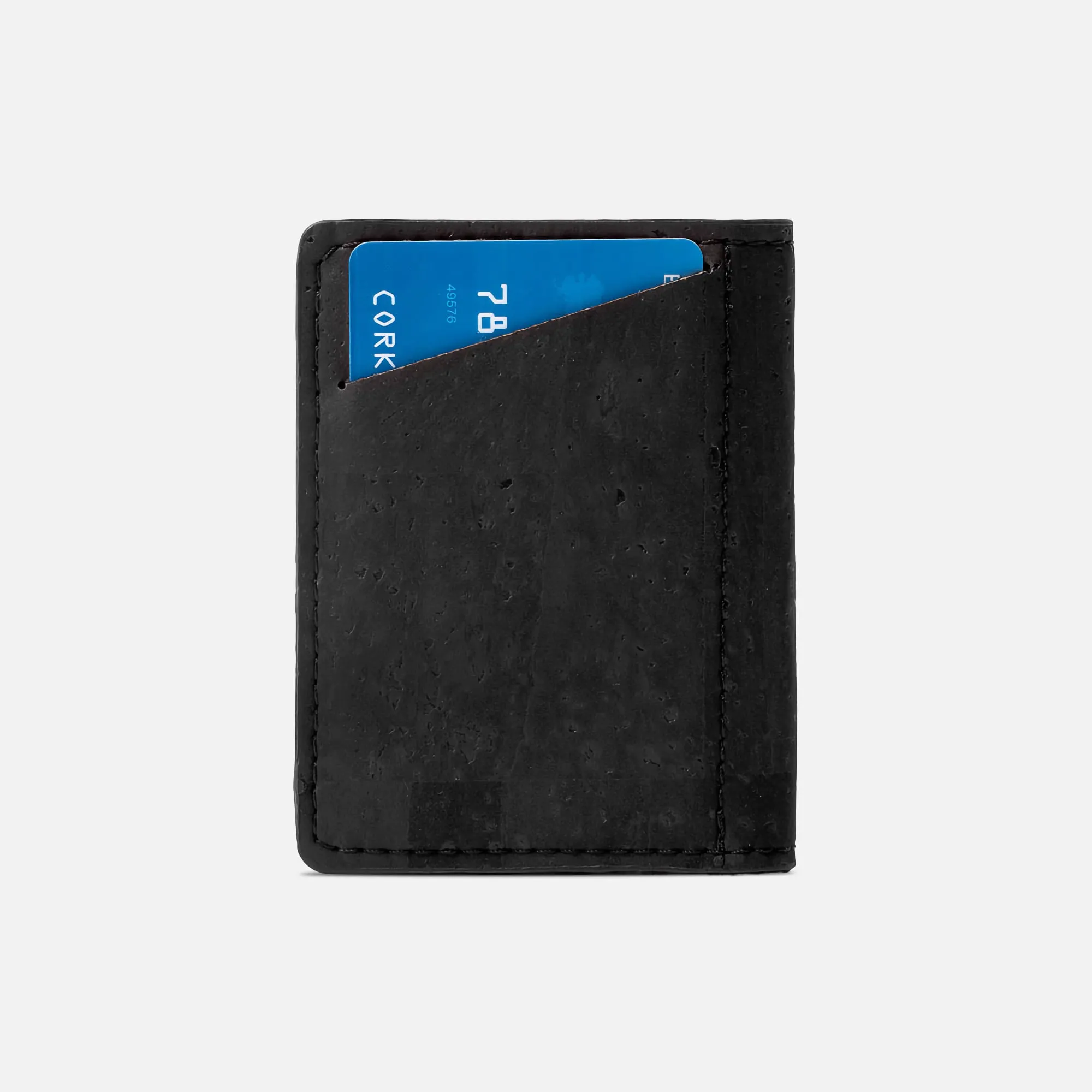 Corkor Vegan Cork Slim Wallet, Black