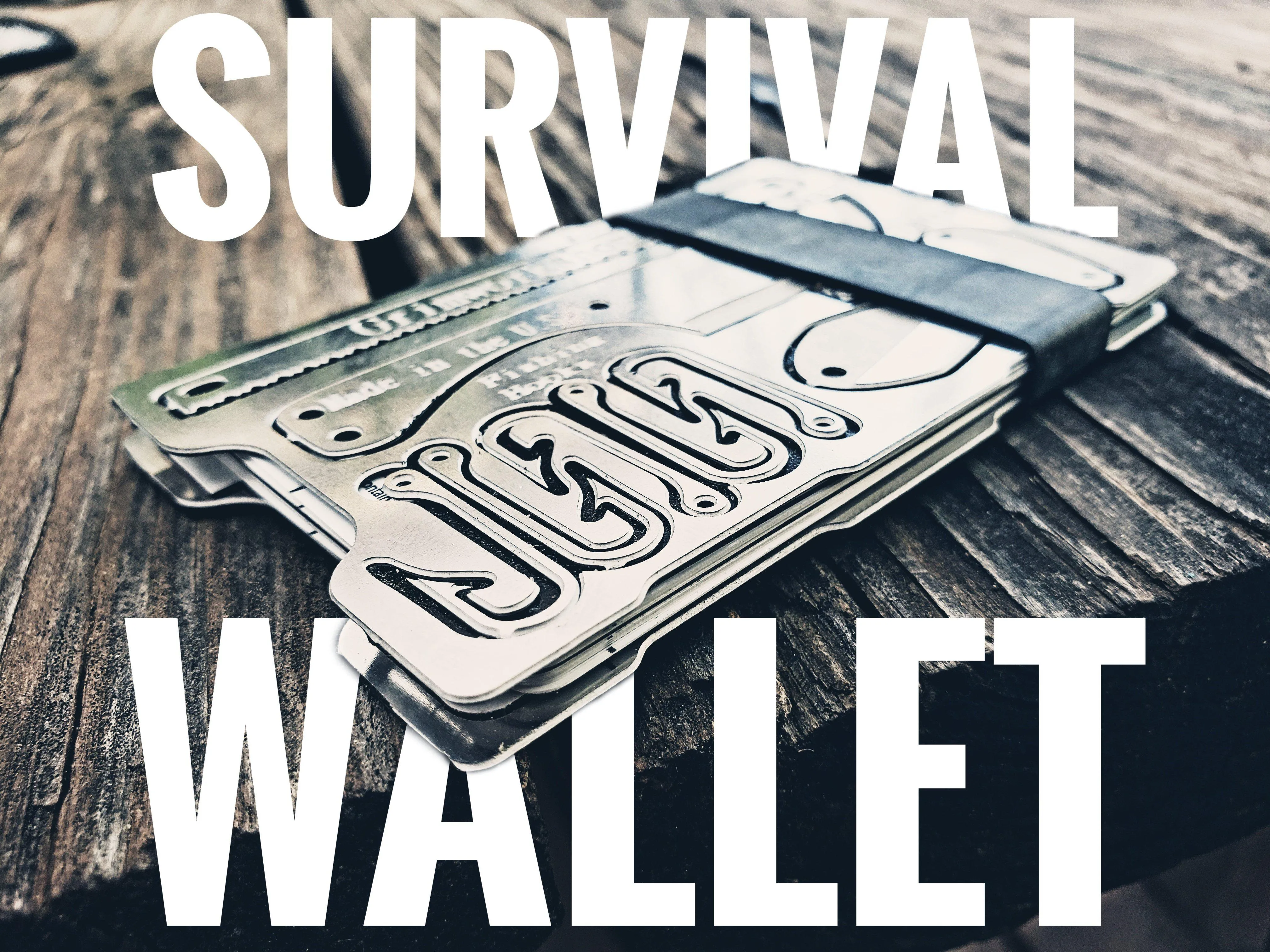 Grim Minimalist Survival Wallet : Multi Tool Wallet with Minimalist Survival Kit