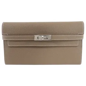 Hermes Kelly Classic Etoupe Epsom Wallet PHW