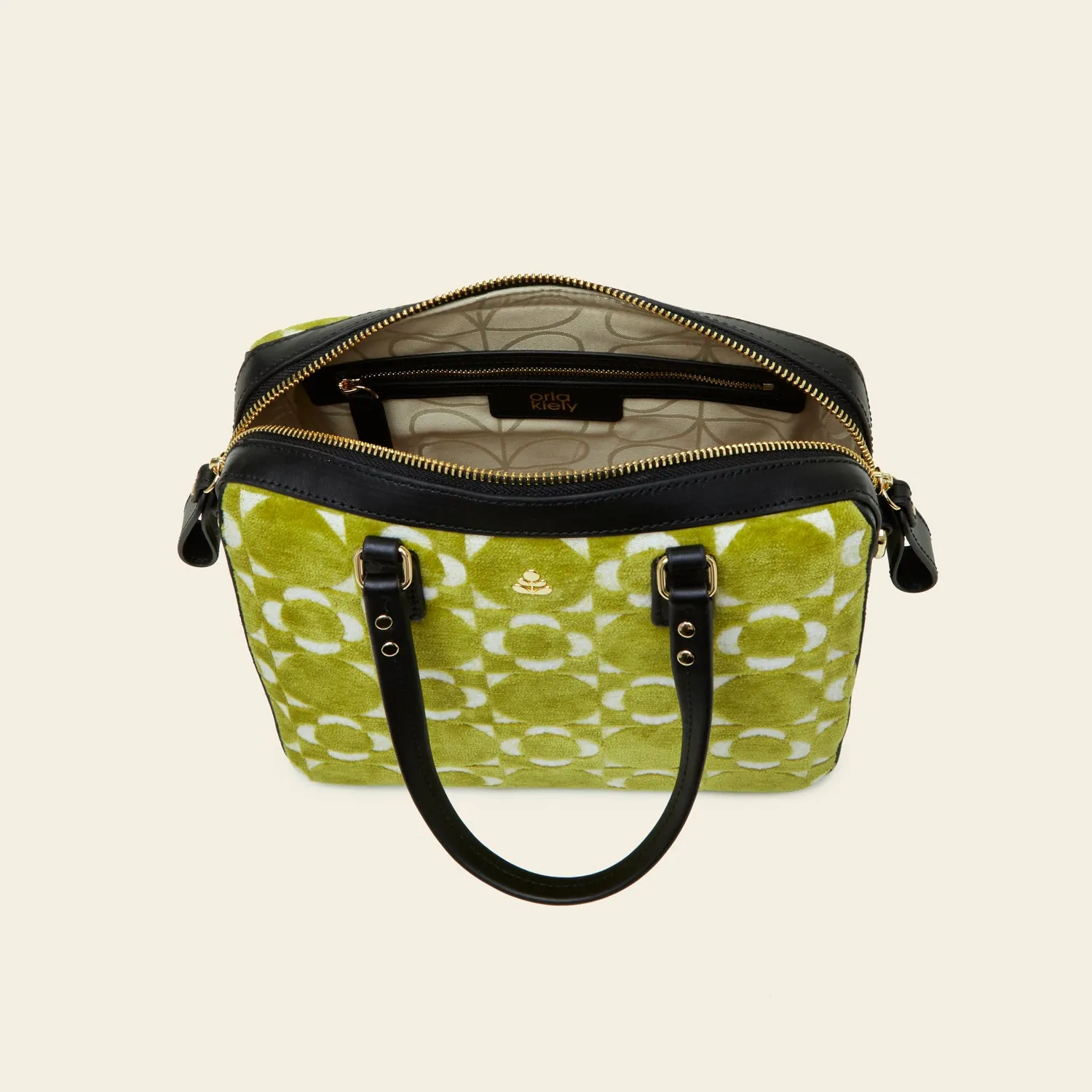 Iris Handbag - Retro Tile Seagrass