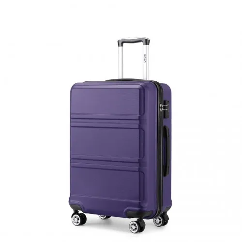 Kono 28-Inch Purple Hardcase Suitcase with TSA Lock & Spinner Wheels