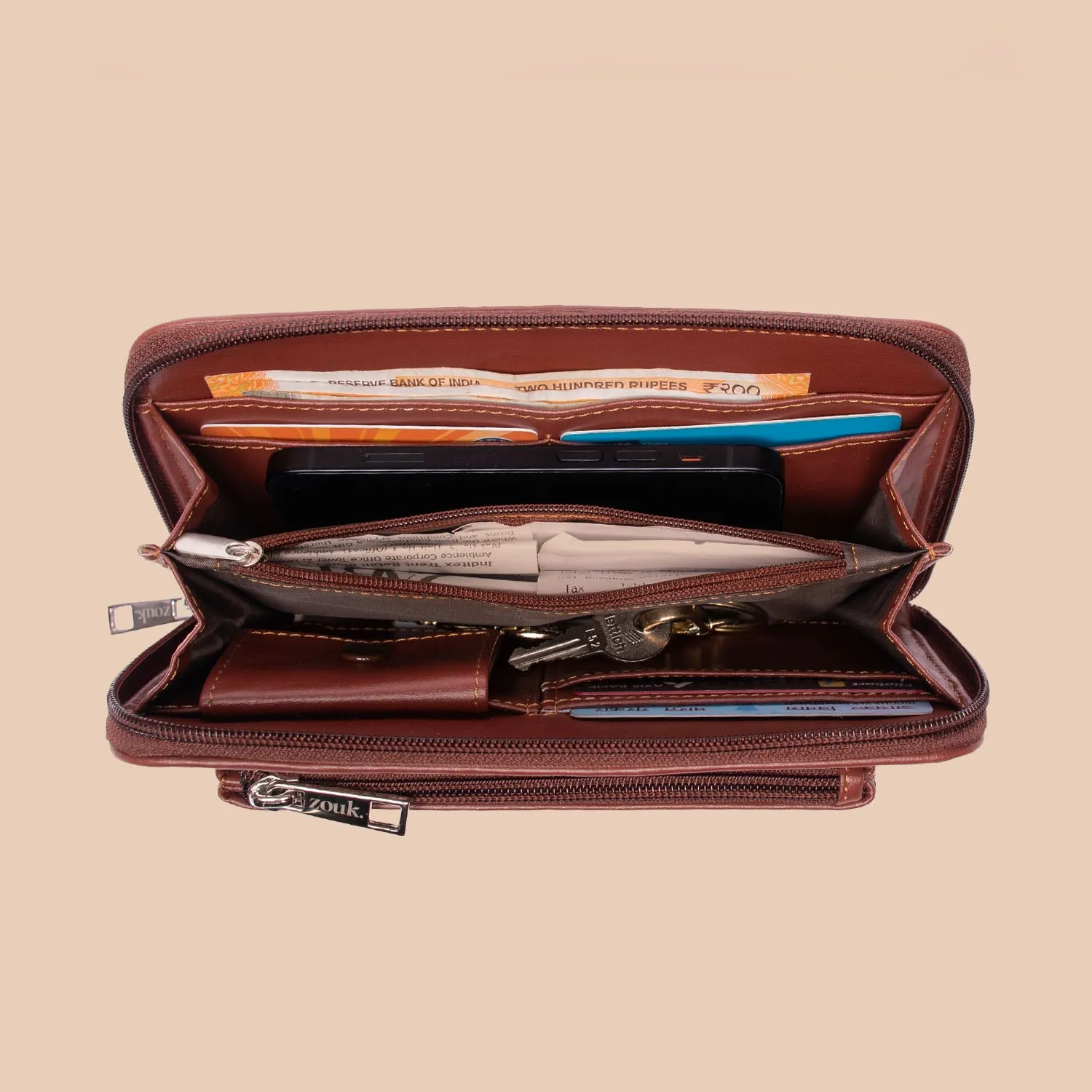 Mangalore Blossoms Classic Zipper Wallet