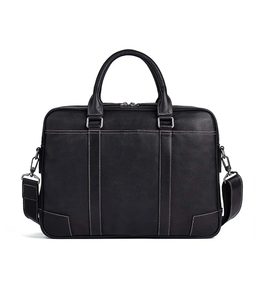 Mens Vintage Leather Buiness Briefcase Shoulder Bag 2732