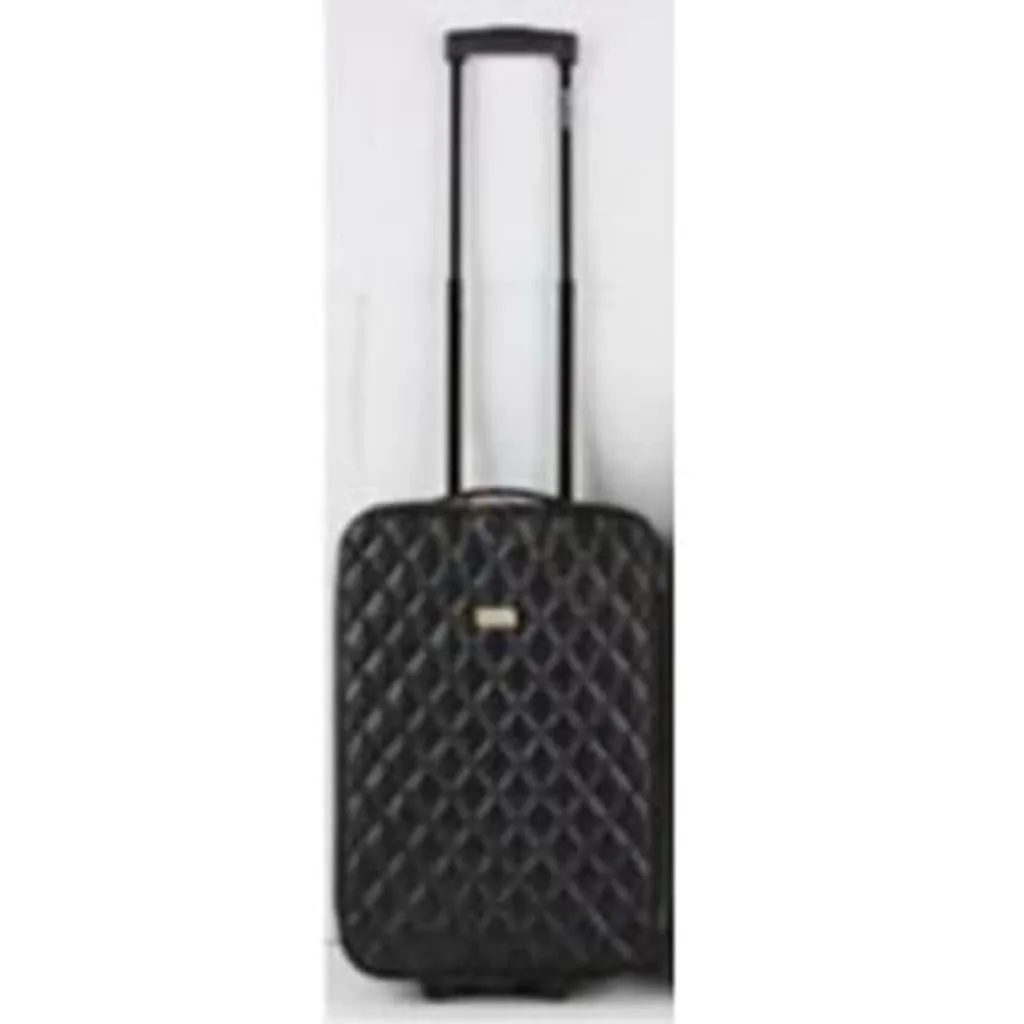 ProWorld Suitcase Quilt Design 28 L Black - Stylish & Practical Travel Companion