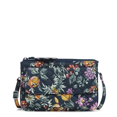 RFID Wallet Crossbody - Fresh-Cut Floral Green