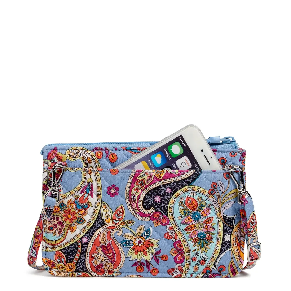 RFID Wallet Crossbody - Provence Paisley