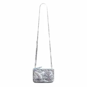 RFID Wallet Crossbody - Soft Sky Paisley