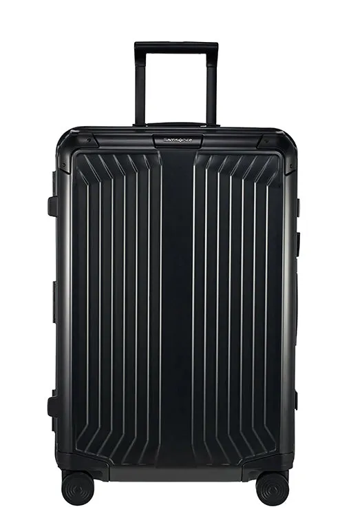 Samsonite - Lite Box ALU 69cm Medium 4 Wheel Hard Suitcase - Black