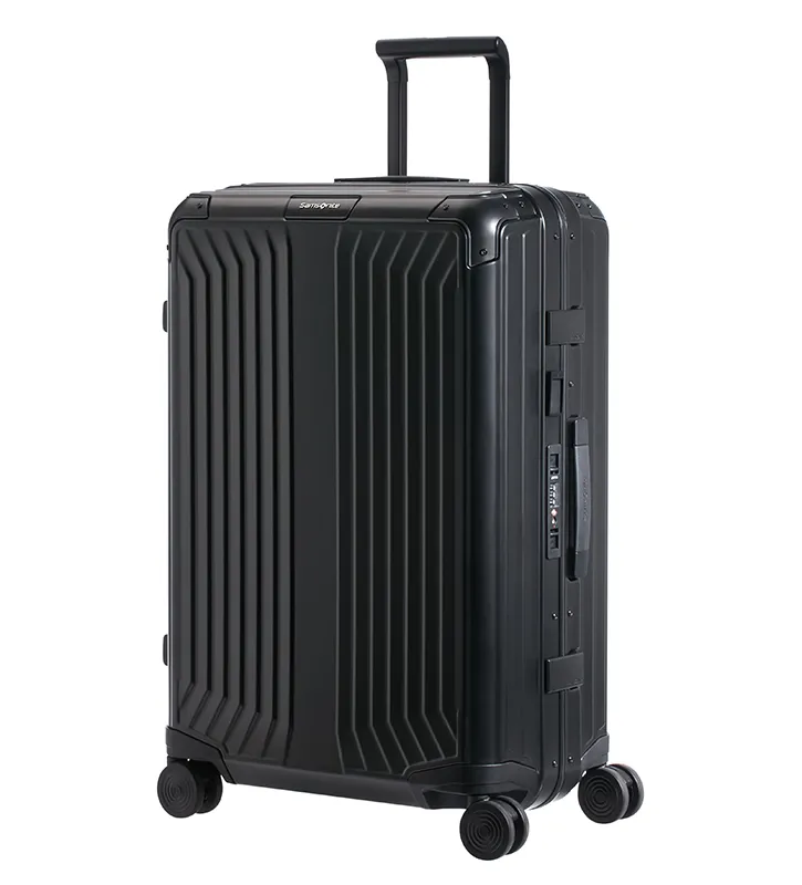 Samsonite - Lite Box ALU 76cm Large 4 Wheel Hard Suitcase - Black