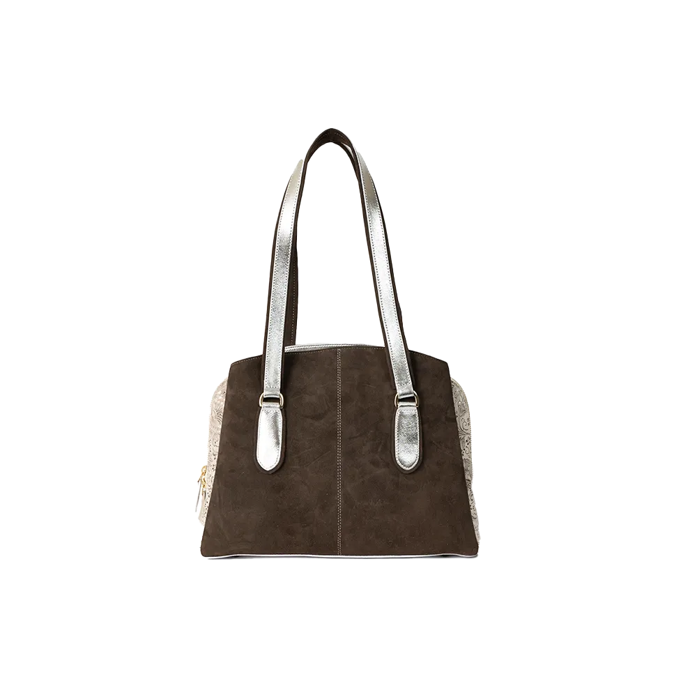 Serene White Leather Handbag