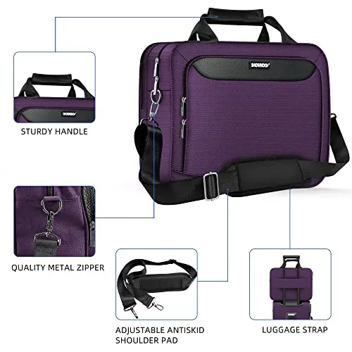 SHOWKOO Carry-on Luggage 2 Piece Softside Lightweight Durable - Purple