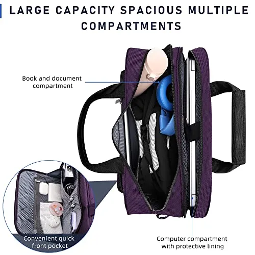 SHOWKOO Carry-on Luggage 2 Piece Softside Lightweight Durable - Purple