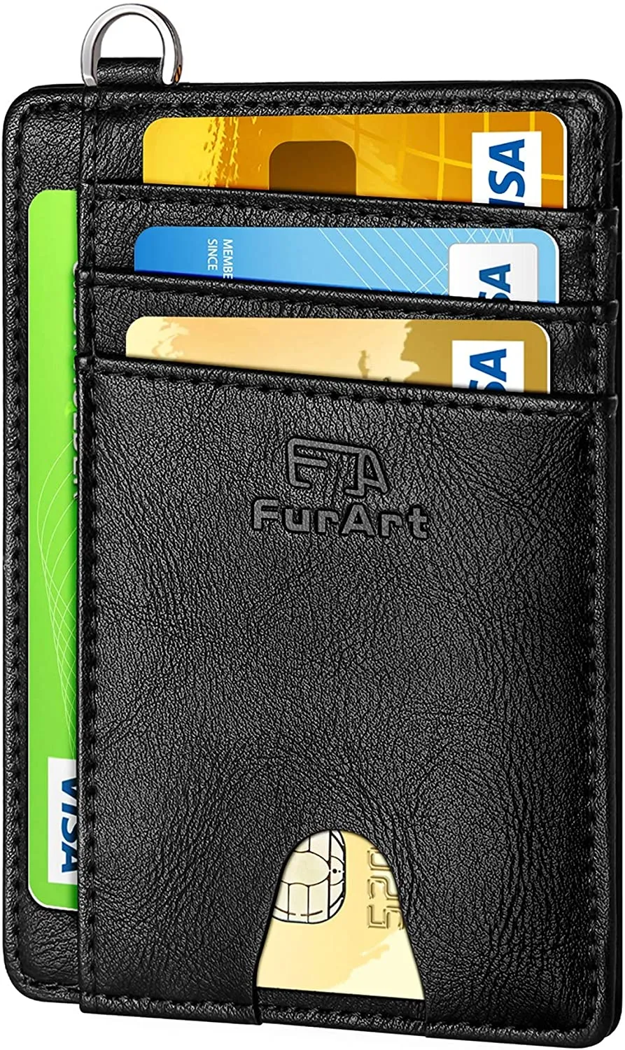 Slim Minimalist Wallet, RFID Blocking, Credit Card Holder