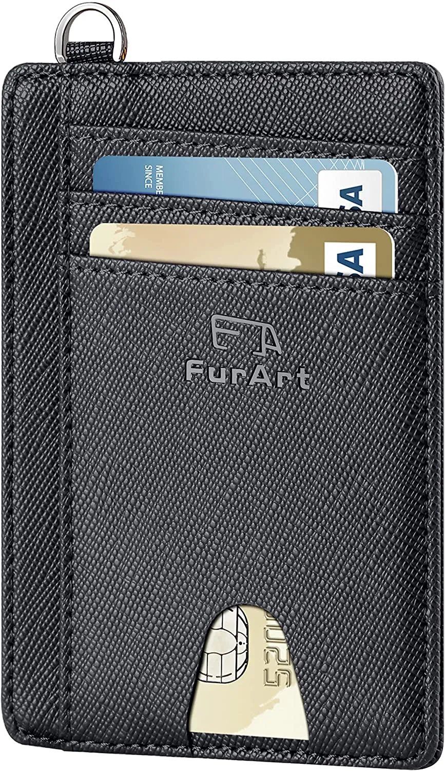 Slim Minimalist Wallet, RFID Blocking, Credit Card Holder