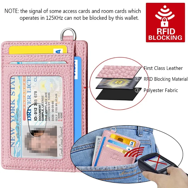 Slim Minimalist Wallet, RFID Blocking, Credit Card Holder