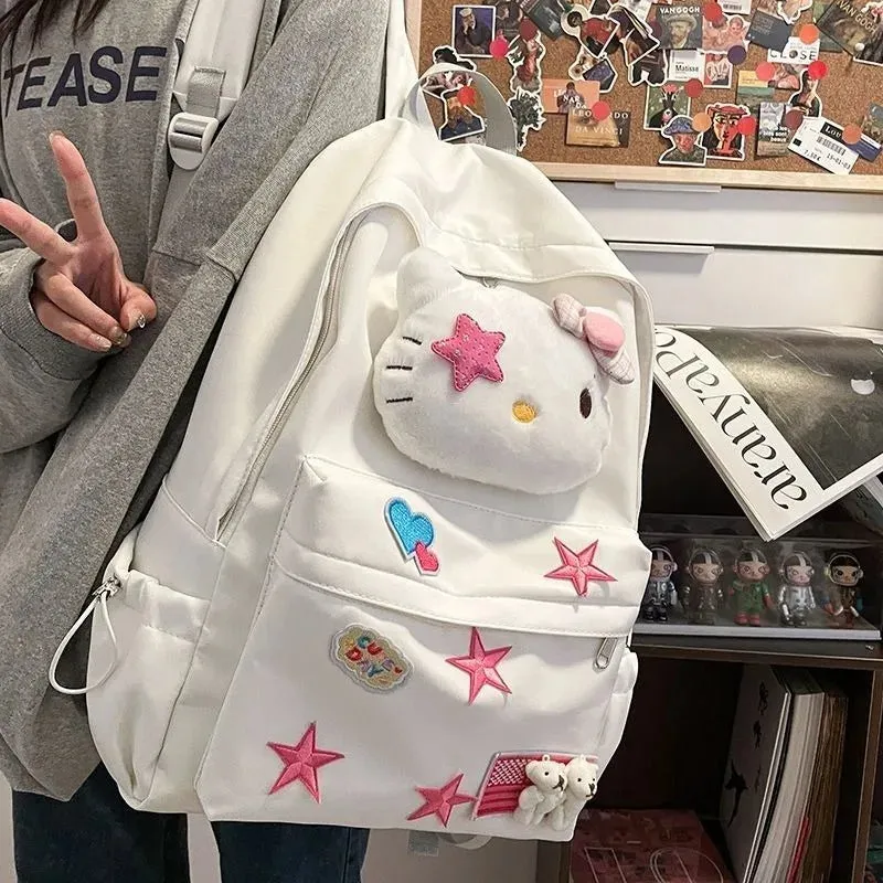 Trendy Harajuku Style Hello Kitty Backpack | Plush Bag