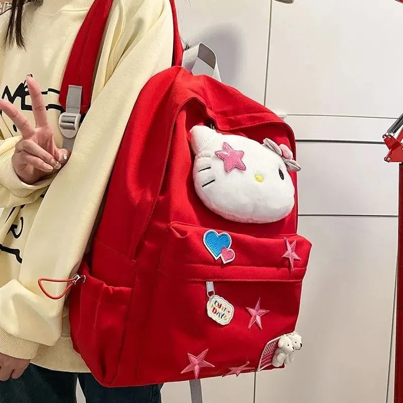 Trendy Harajuku Style Hello Kitty Backpack | Plush Bag