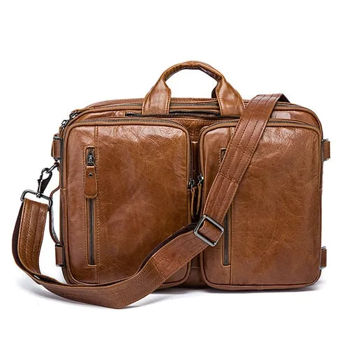 West Louis™ Top Genuine Leather Business Briefcase